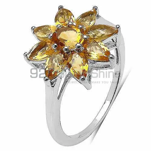 Fine 925 Sterling Silver Rings In Natural Citrine Gemstone 925SR3353