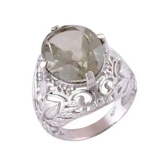 Sterling Silver Green Amethyst Rings For Women's 925SR4099_0