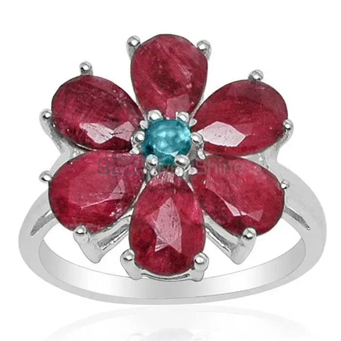 Fine 925 Sterling Silver Rings In Natural Multi Gemstone 925SR1445