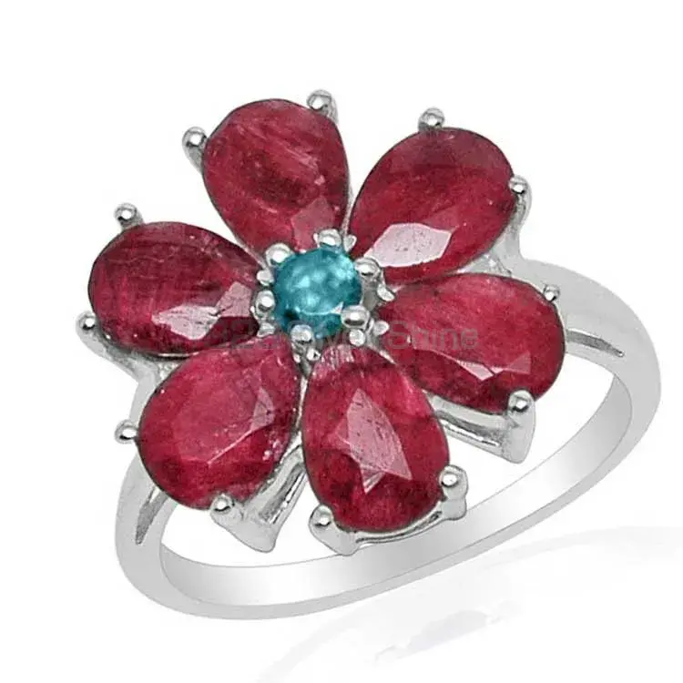 Fine 925 Sterling Silver Rings In Natural Multi Gemstone 925SR1445_1