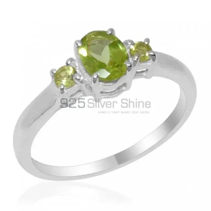 Fine 925 Sterling Silver Rings In Natural Peridot Gemstone 925SR1828