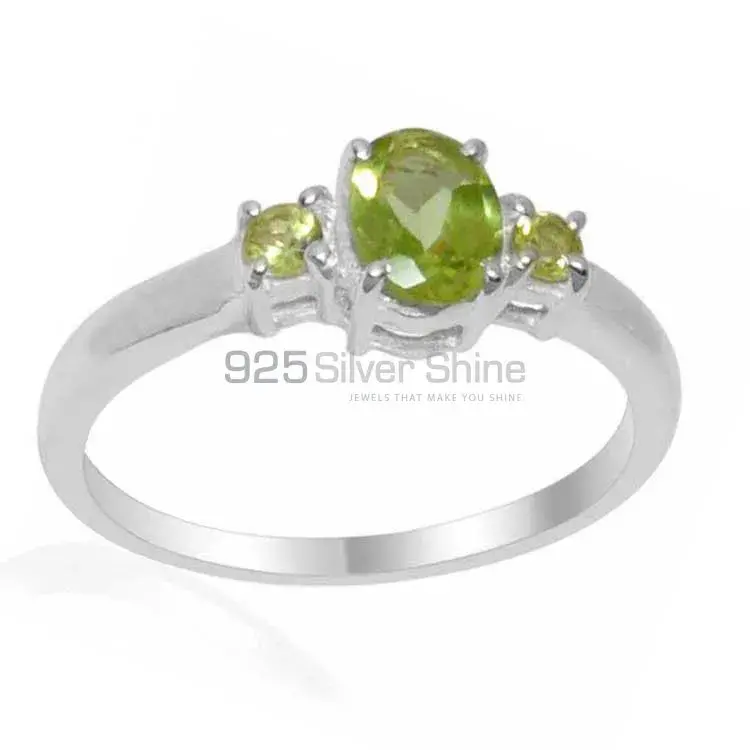 Fine 925 Sterling Silver Rings In Natural Peridot Gemstone 925SR1828_0