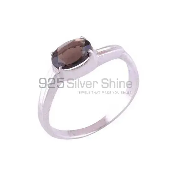 Fine 925 Sterling Silver Rings In Natural Smoky Quartz Gemstone 925SR3432_0