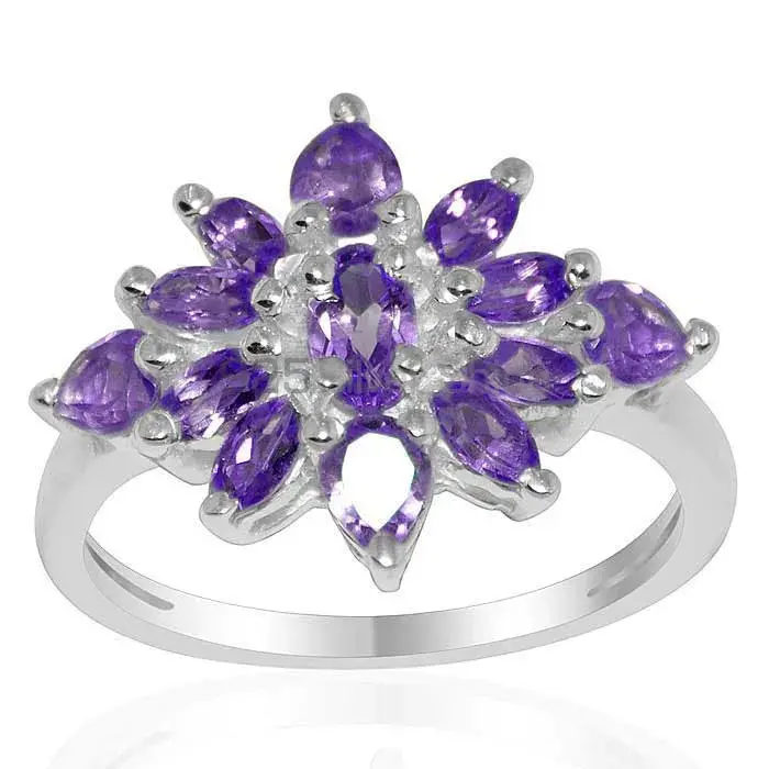 Fine 925 Sterling Silver Rings In Semi Precious Amethyst Gemstone 925SR1683