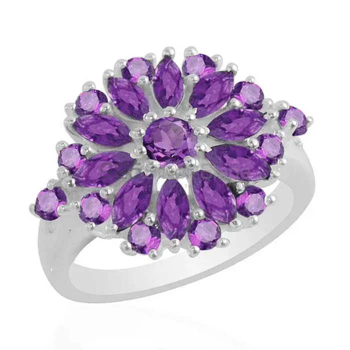 Fine 925 Sterling Silver Rings In Semi Precious Amethyst Gemstone 925SR1762