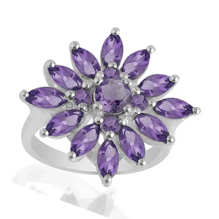 Fine 925 Sterling Silver Rings In Semi Precious Amethyst Gemstone 925SR2066