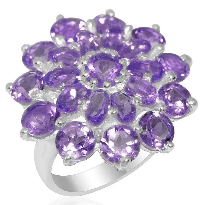 Fine 925 Sterling Silver Rings In Semi Precious Amethyst Gemstone 925SR2145