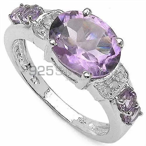 Amethyst Sterling Silver Wedding Rings 925SR3181_0