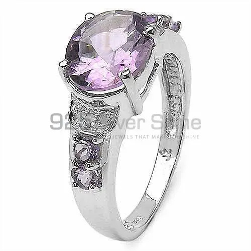 Amethyst Sterling Silver Wedding Rings 925SR3181_1