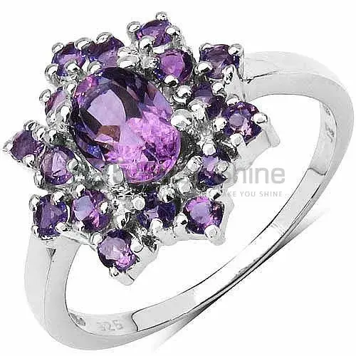 Fine 925 Sterling Silver Rings In Semi Precious Amethyst Gemstone 925SR3196