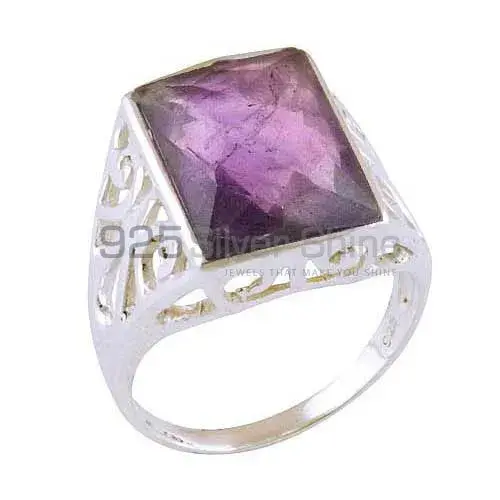 February Amethyst Birthstone Silver Rings 925SR3591_0