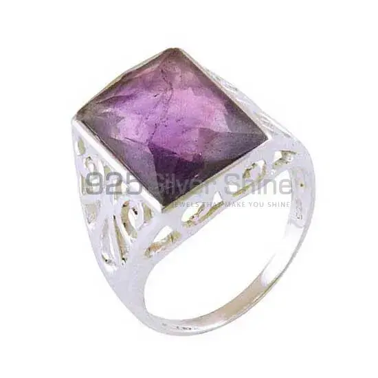 February Amethyst Birthstone Silver Rings 925SR3591_0