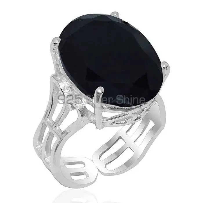 Fine 925 Sterling Silver Rings In Semi Precious Black Onyx Gemstone 925SR1908