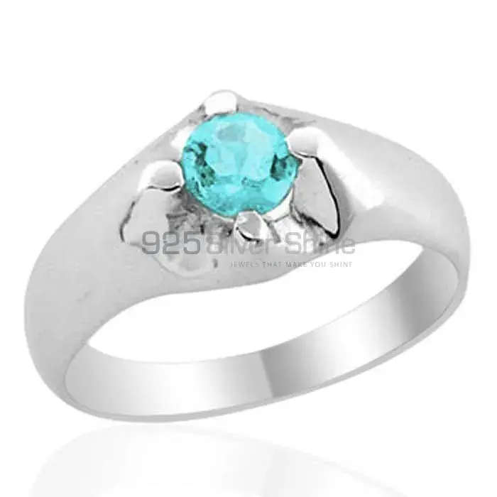 Fine 925 Sterling Silver Rings In Semi Precious Blue Topaz Gemstone 925SR1987_0