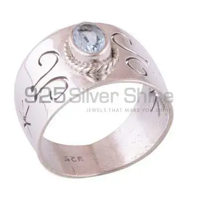 Fine 925 Sterling Silver Rings In Semi Precious Blue Topaz Gemstone 925SR3942