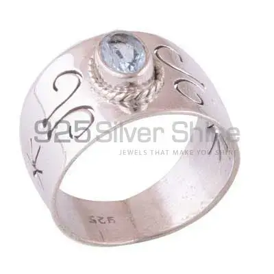 Fine 925 Sterling Silver Rings In Semi Precious Blue Topaz Gemstone 925SR3942_0