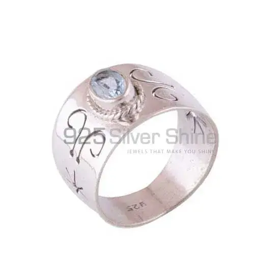 Fine 925 Sterling Silver Rings In Semi Precious Blue Topaz Gemstone 925SR3942_0