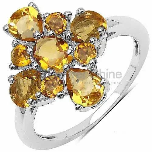 Fine 925 Sterling Silver Rings In Semi Precious Citrine Gemstone 925SR3354