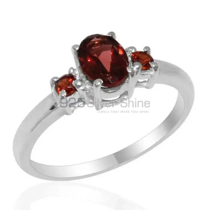 Fine 925 Sterling Silver Rings In Semi Precious Garnet Gemstone 925SR1829_0