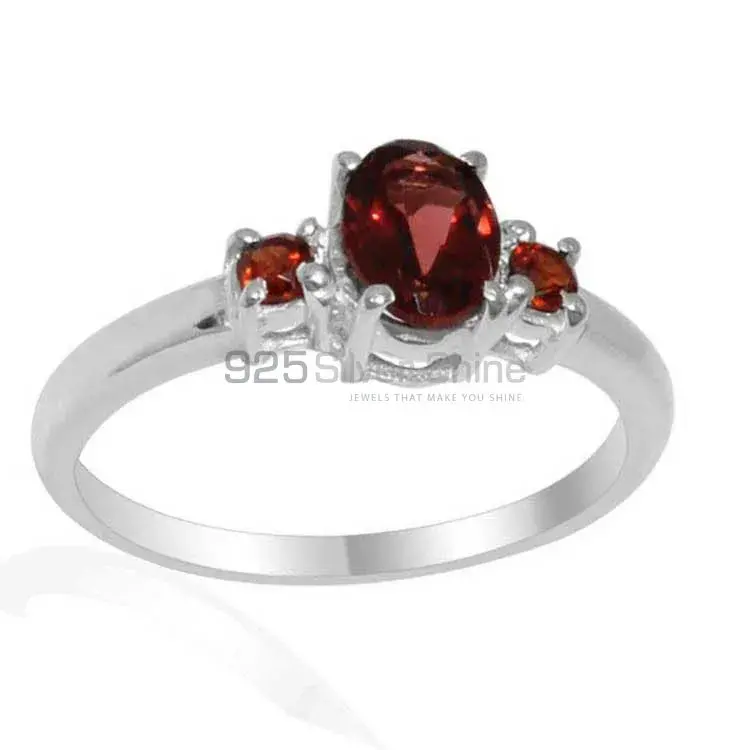 Fine 925 Sterling Silver Rings In Semi Precious Garnet Gemstone 925SR1829_0