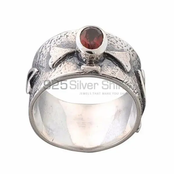 Boho Design Sterling Silver Garnet Rings Jewelry 925SR3669