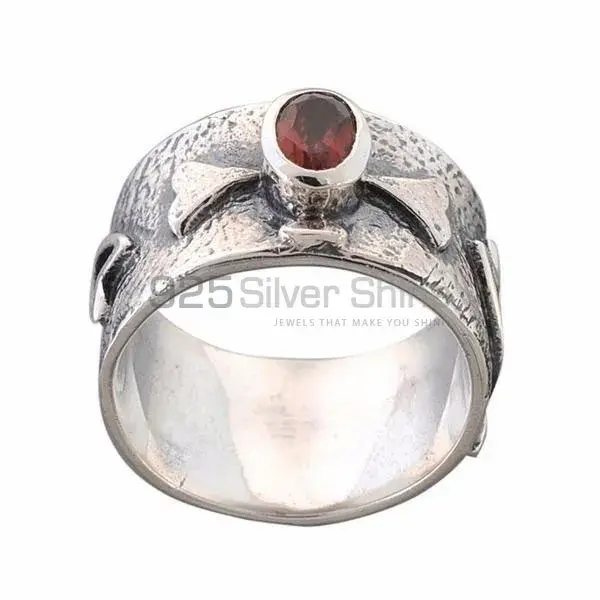 Boho Design Sterling Silver Garnet Rings Jewelry 925SR3669_0