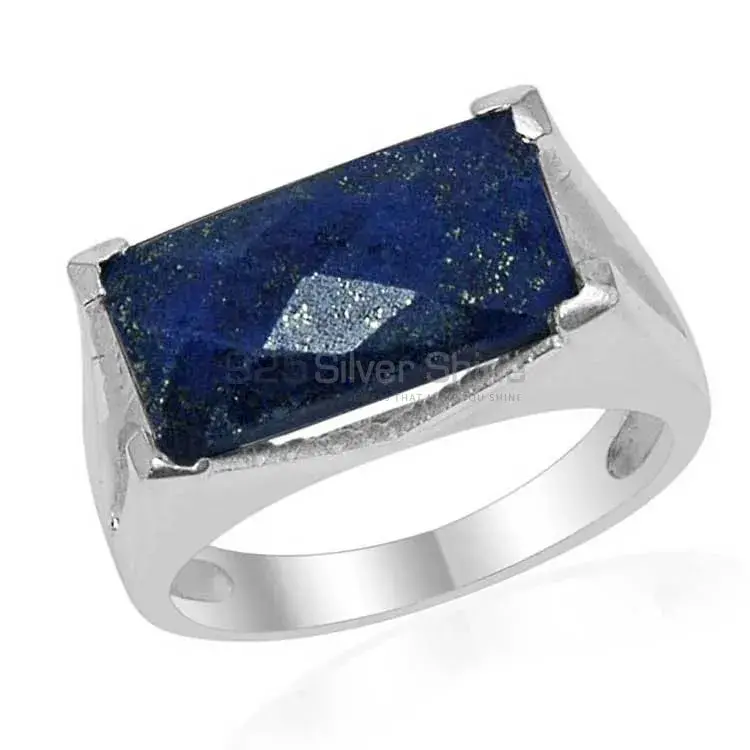 Fine 925 Sterling Silver Rings In Semi Precious Lapis Gemstone 925SR1525_1