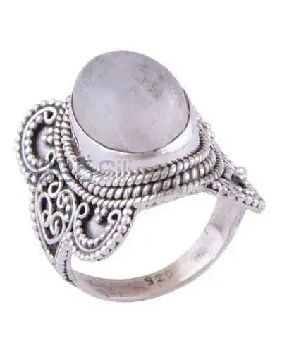 Fine 925 Sterling Silver Rings In Semi Precious Rainbow Moonstone 925SR3023