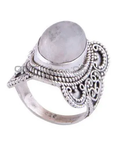 Fine 925 Sterling Silver Rings In Semi Precious Rainbow Moonstone 925SR3023_0