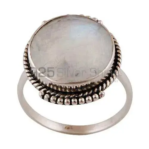 Fine 925 Sterling Silver Rings In Semi Precious Rainbow Moonstone 925SR4021