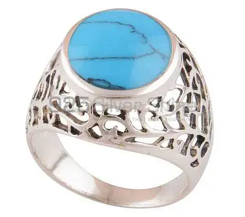 Fine 925 Sterling Silver Rings In Semi Precious Turquoise Gemstone 925SR2786_1