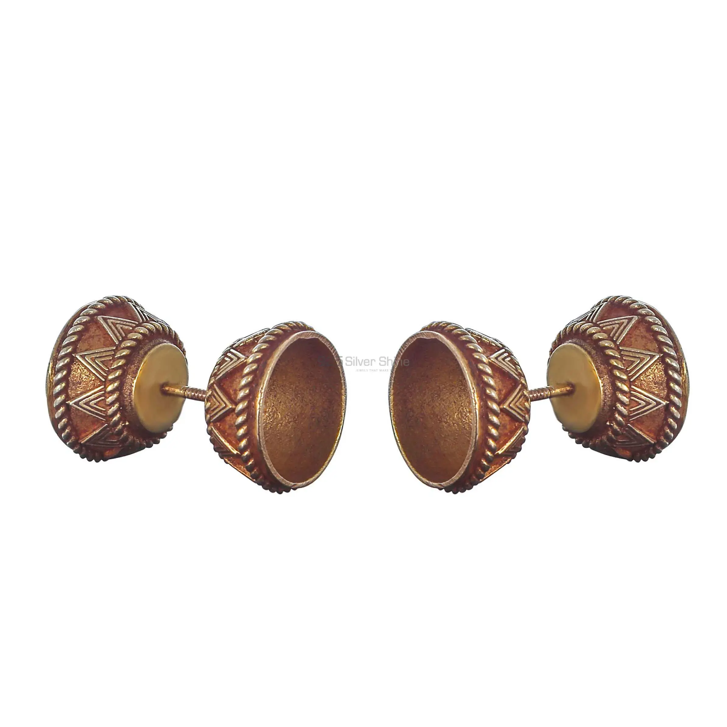 Fine Design Gold Vermeil Earrings In Solid 925 Silver 925SE311_2