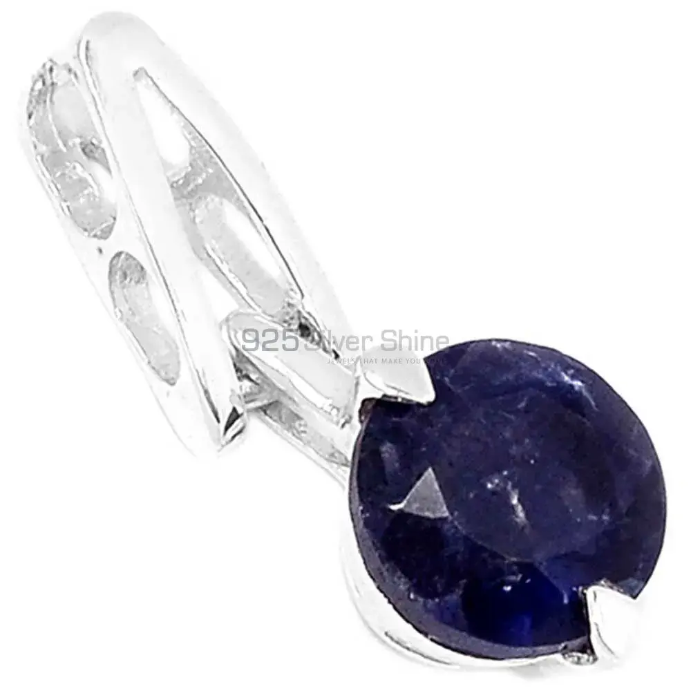 Fine Sterling Silver Pendants Wholesaler In Blue Sapphire Gemstone Jewelry 925SSP301-3
