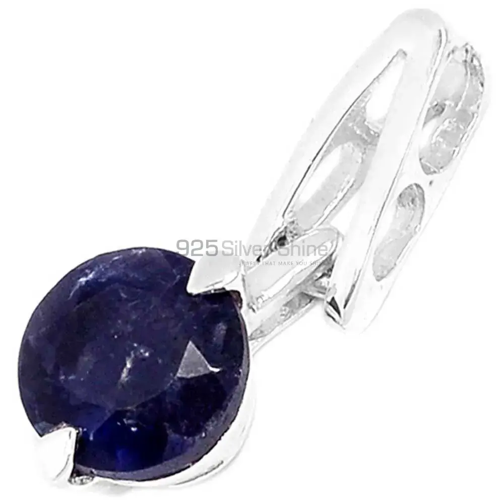 Fine Sterling Silver Pendants In Blue Sapphire Gemstone Jewelry 925SSP301-3_0