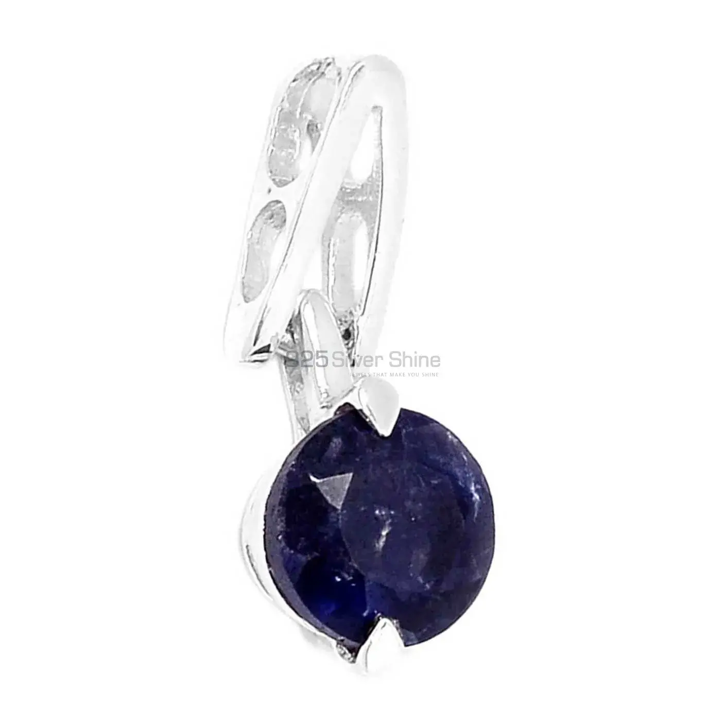 Fine Sterling Silver Pendants In Blue Sapphire Gemstone Jewelry 925SSP301-3_1