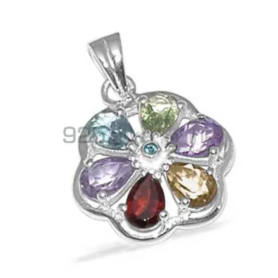 Fine Sterling Silver Pendants In Multi Gemstone Jewelry 925SP1368_0