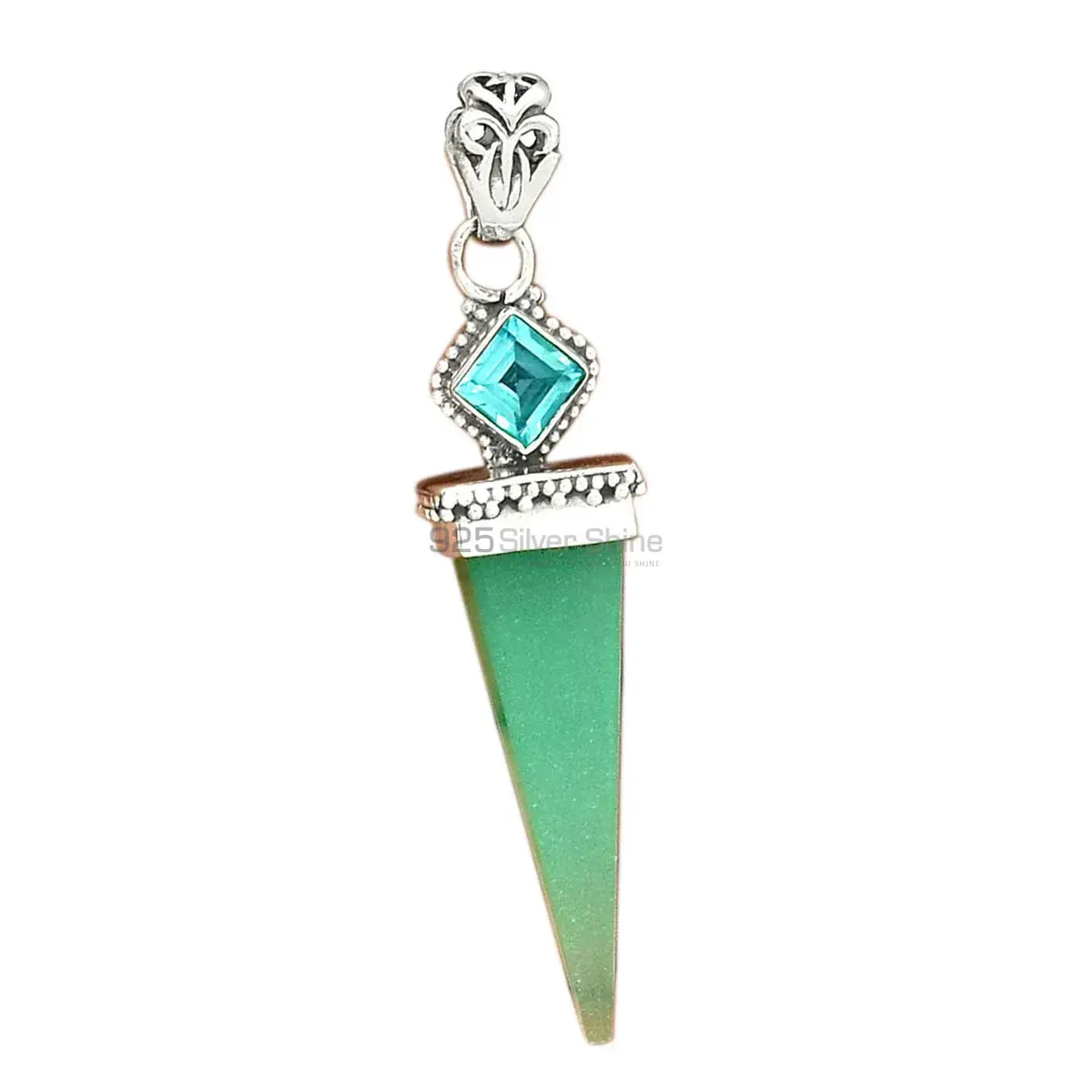 Fine Sterling Silver Pendants In Multi Gemstone Jewelry 925SP34-2_2