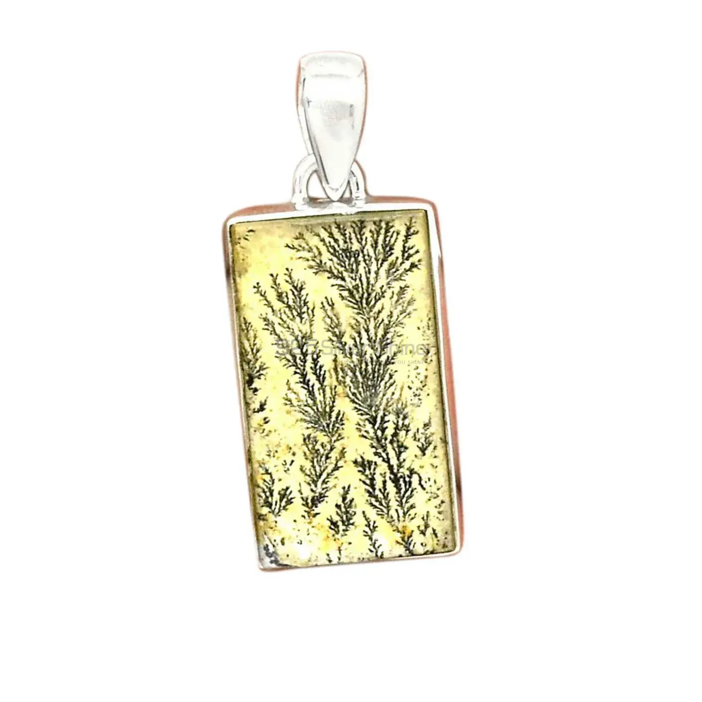 Fine Sterling Silver Pendants In Psilomelane Dendrite German Gemstone Jewelry 925SP146_11