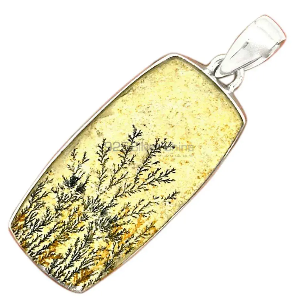 Fine Sterling Silver Pendants In Psilomelane Dendrite German Gemstone Jewelry 925SP146_12