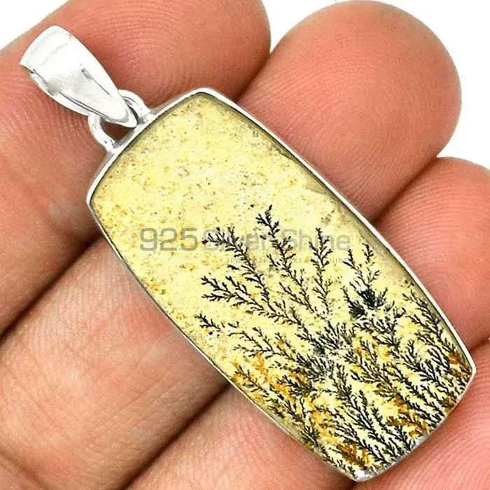 Fine Sterling Silver Pendants In Psilomelane Dendrite German Gemstone Jewelry 925SP146_14