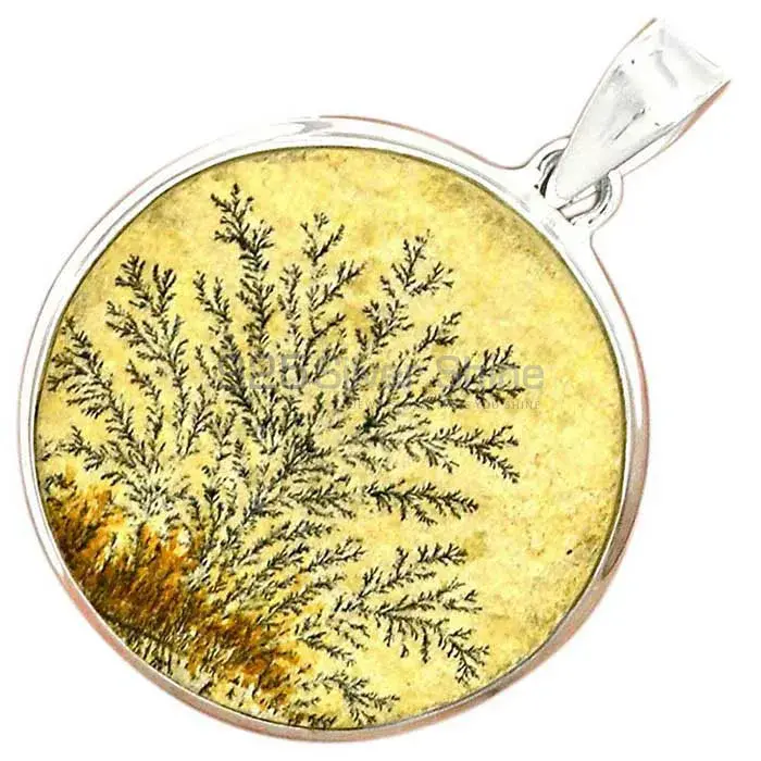 Fine Sterling Silver Pendants In Psilomelane Dendrite German Gemstone Jewelry 925SP146_2