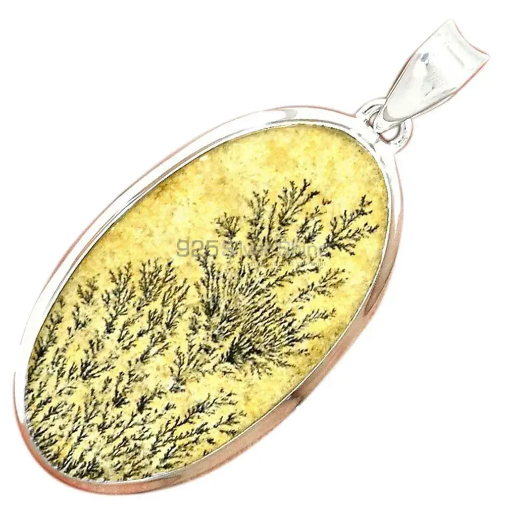 Fine Sterling Silver Pendants Wholesaler In Psilomelane Dendrite German Gemstone Jewelry 925SP146_3