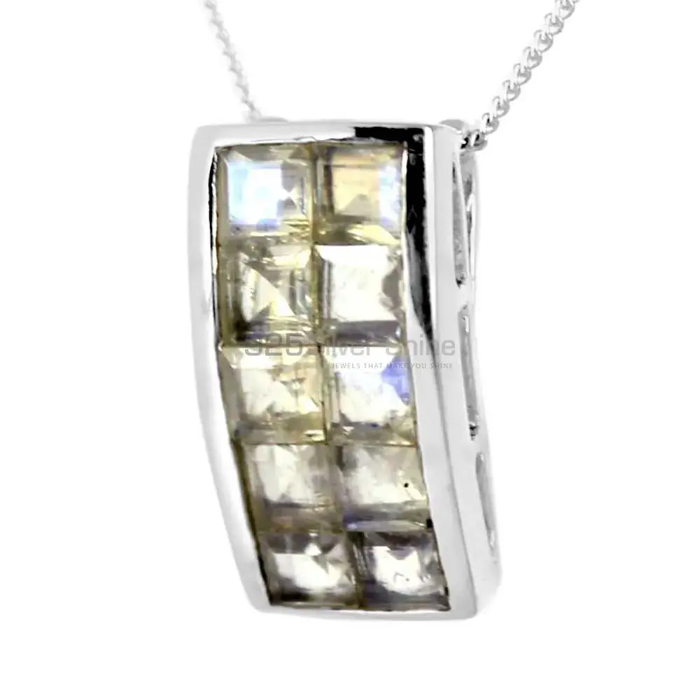Fine Sterling Silver Pendants In Rainbow Gemstone Jewelry 925SP245-7_0
