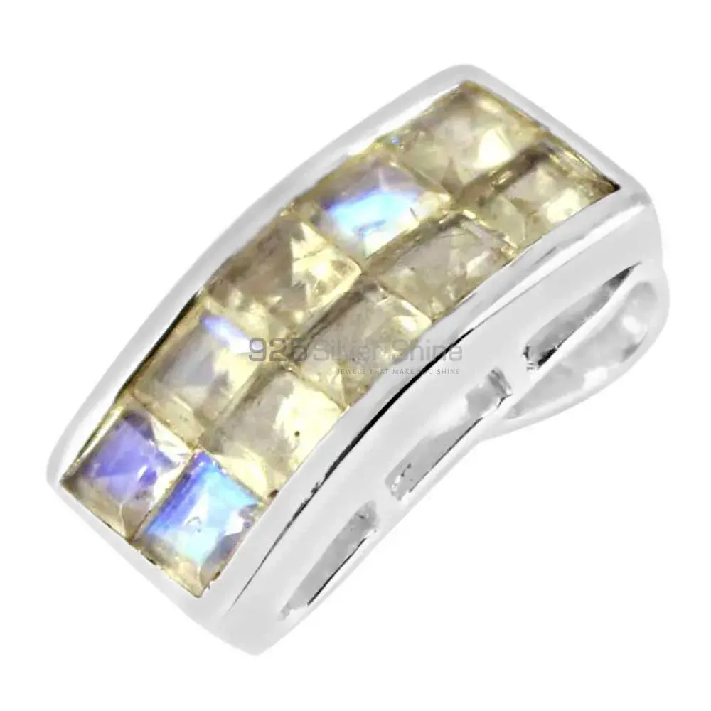 Fine Sterling Silver Pendants In Rainbow Gemstone Jewelry 925SP245-7_1