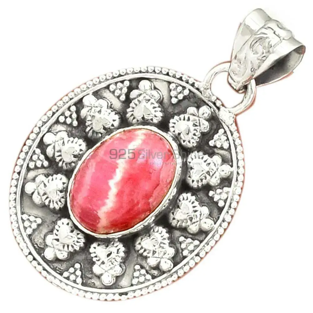 Fine Sterling Silver Pendants Wholesaler In Rhodochrosite Gemstone Jewelry 925SP073-2_2