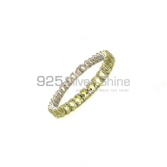Fine Sterling Silver Tennis Bracelets Wholesaler In Lemon Quartz Gemstone Jewelry 925SB202_0