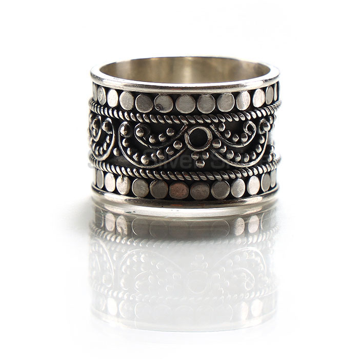 Fine Work Design vintage oxidized 925 Silver Band Ring SSR161_0