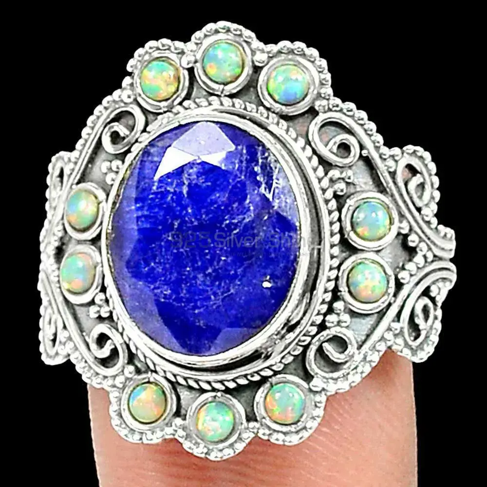 Fine Work Semi Precious Gemstone Rings In Sterling Silver 925SR2195