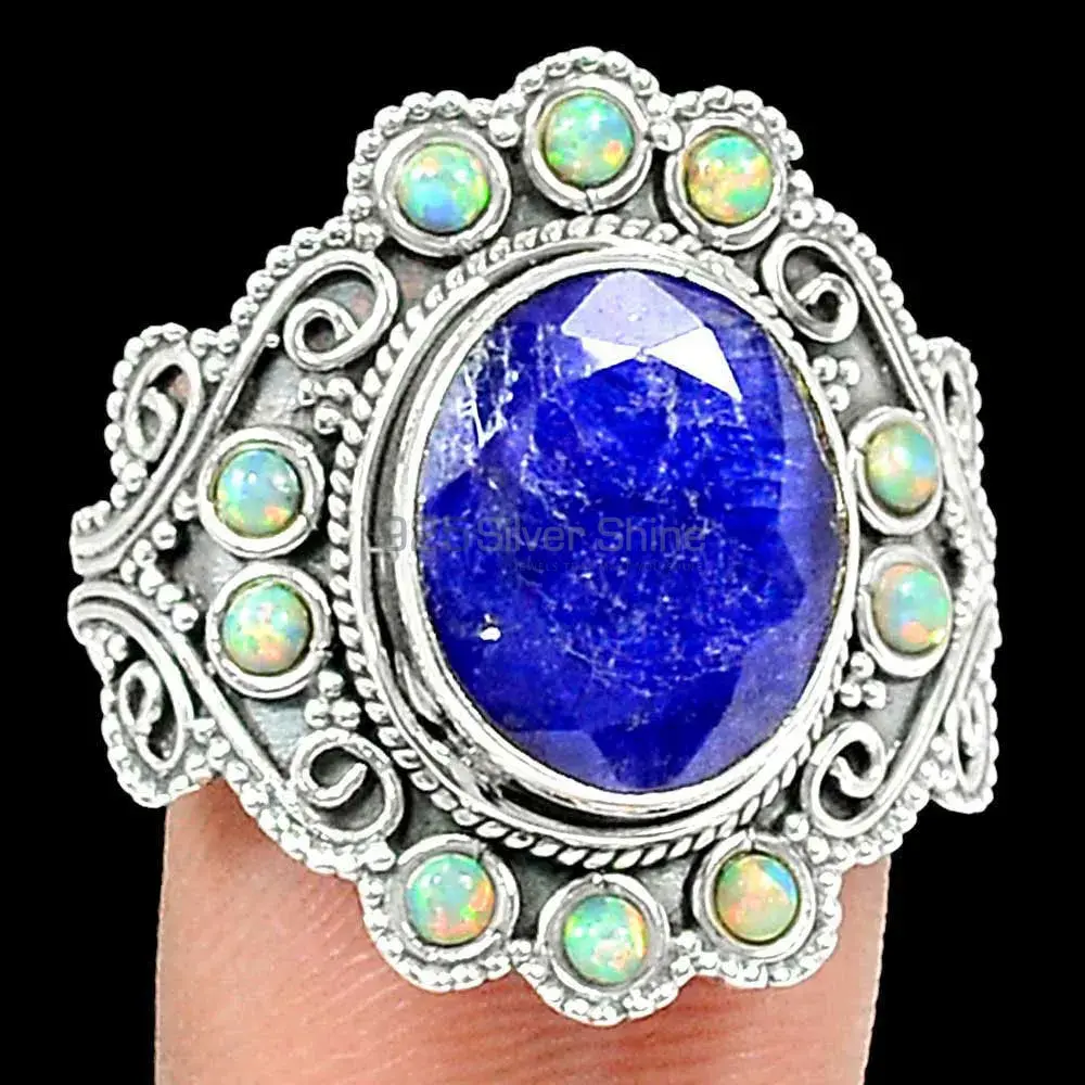 Fine Work Semi Precious Gemstone Rings In Sterling Silver 925SR2195_0