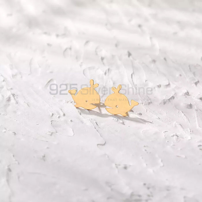 Fish Earring, Best Collection Animal Minimalist Earring In 925 Sterling Silver AME83
